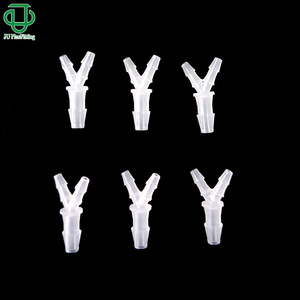 JU Collection <b>PP</b>-PC Plastic Reducing Y-Type Tee Hose Connector For Rubber Flexible Tubing 1.6-9.5mm Silver - Product Image 2