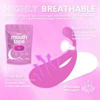 Patch anti-ronflement transfrontalier pour la fermeture de la bouche, bande adhésive en tissu élastique pour la correction de la respiration orale, lot de 30 pièces