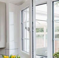 Ventanas de PVC Insonorizadas, Resistentes al Viento y a Huracanes para Oficinas, Vidrio Simple/Doble de Vinilo, Ventanas Corredizas de PVC