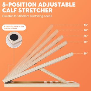 Sgabello per allungamento delle gambe in legno con asse inclinato per la casa, pedale per la gamba accovacciata, ginocchio, tallone, stretch per la caviglia - Product Image 4