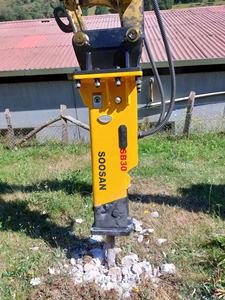 Para SOOSAN SB 30 Tipo de caja de martillos hidráulicos con motor de alta calidad para miniexcavadoras Bob Cat Skid Steer Loader para Hard Rock - Product Image 6