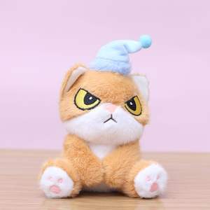 クリスマスギフトソフト子猫猫キーリング2025新品到着サンタハットぬいぐるみ人形キーホルダーハロウィン - Product Image 2