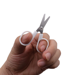 Stainless Steel Mini Scissors White Straight Head For Paper Crafts Household Use - Product Image 2