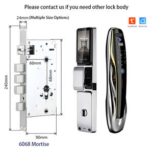 שדרוג טוויה wifi 3d פנים זיהוי פנים חיצוני חכם דיגיטלי ביומטרי מנעול דלת עץ אלומיניום דלת ראשית מנעול חכם - Product Image 3