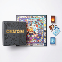 Jeu de société personnalisé en papier avec grand plateau imprimé, cartes et jetons Flamme et Glace pour réunions de famille et fêtes