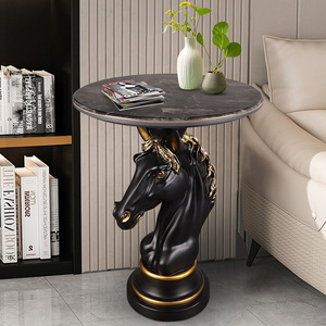Decorazione per la casa stile nordico tavolo animale testa cavallo tavolo cane casa ufficio accessori regalo tavolino in resina artigianato - Product Image 1