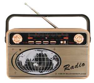 Radio Portátil BT Vintage con Perilla de Sintonización de 3 Bandas AM FM SW, Radio Retro con Soporte para Tarjeta TF, Receptor Digital Inalámbrico, Reproductor de Música - Product Image 1