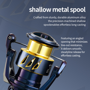 Meilleure qualité 2500-4000 ligne peu profonde tasse <span class=keywords><strong>leurre</strong></span> filature <span class=keywords><strong>moulinet</strong></span> de pêche à visser bras oscillant métal main pêche roue équipement - Product Image 5