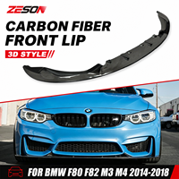 Aileron de diffuseur avant en fibre de carbone sèche ZESON style 3D pour BMW M3 F80 M4 F82 F83 2014-2018