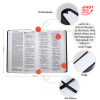 Nouveau design de maison d'impression de livres prix de gros d'usine personnalisé en cuir de qualité supérieure anglais espagnol chrétien Sainte Bible