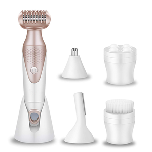 <span class=keywords><strong>Épil</strong></span>ateur 5 en 1 en soie pour femme, avec rasoir, brosse pour le visage, Massage de la tête, tondeuse pour cheveux, nouveau modèle, offre spéciale, - Product Image 2