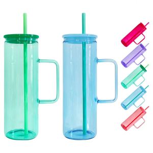 20oz Skinny Straight Colored <b>Jelly</b> <b>clear</b> Coffee Mugs for Sublimation Transfer - Product Image 2