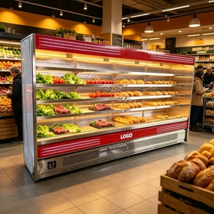 Refrigerador Comercial de Acero Inoxidable con Exhibición Abierta, Enfriamiento por <span class=keywords><strong>Aire</strong></span>, Multideck, para Frutas y Verduras de Supermercado - Product Image 3