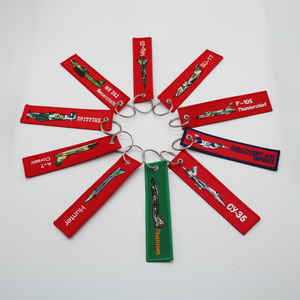 Tùy chỉnh chủ phím hàng không Keychain xe Phi Hành Đoàn Máy bay tiêu chuẩn ngắn Pilote hãng hàng không hai mặt Keychain Crew tag hành lý tag - Product Image 6