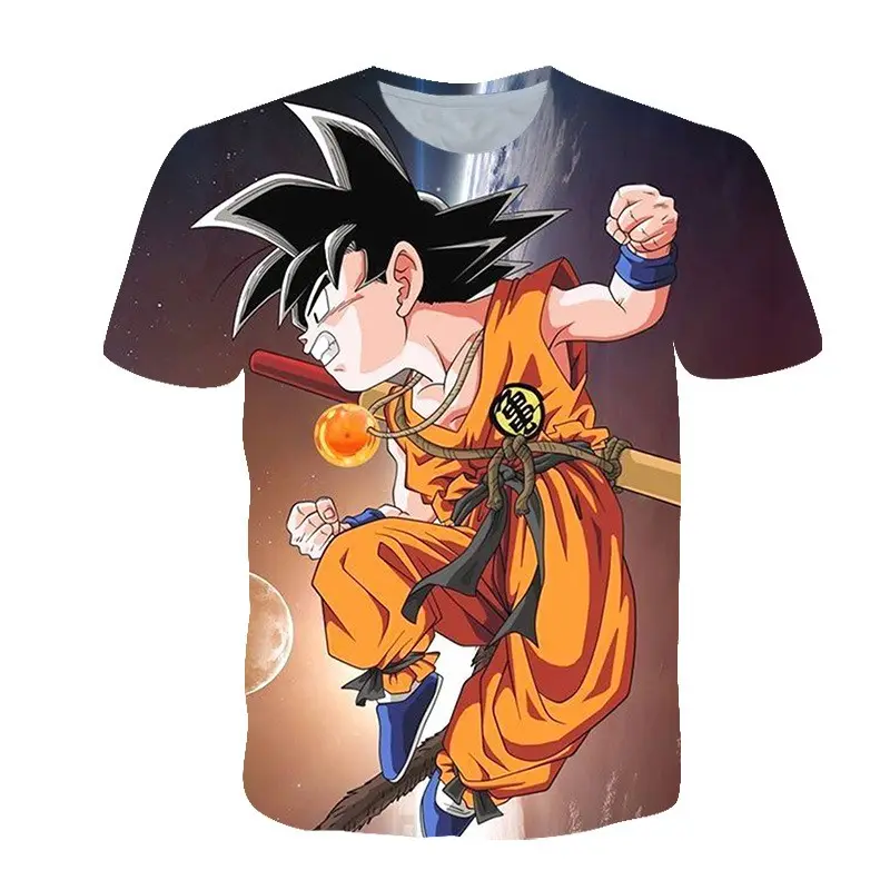Anime T Shirt Untuk Dragon Ball Z Pria Wanita anak-anak Goku Tee kasual lengan pendek kustom 3d cetak T-shirt atasan