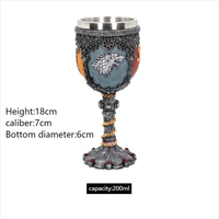 Game of Thrones Stark Jarra de Resina Acero Inoxidable Tanque Medieval Coleccionable Stein Regalo Bar
