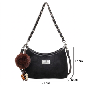 Fashion Moon Bag Exquisite Plush Decoration Winter Autumn New Crossbody Bag High-quality Handbag <strong>Chain</strong> Shoulder Bag for Women - Product Image 2