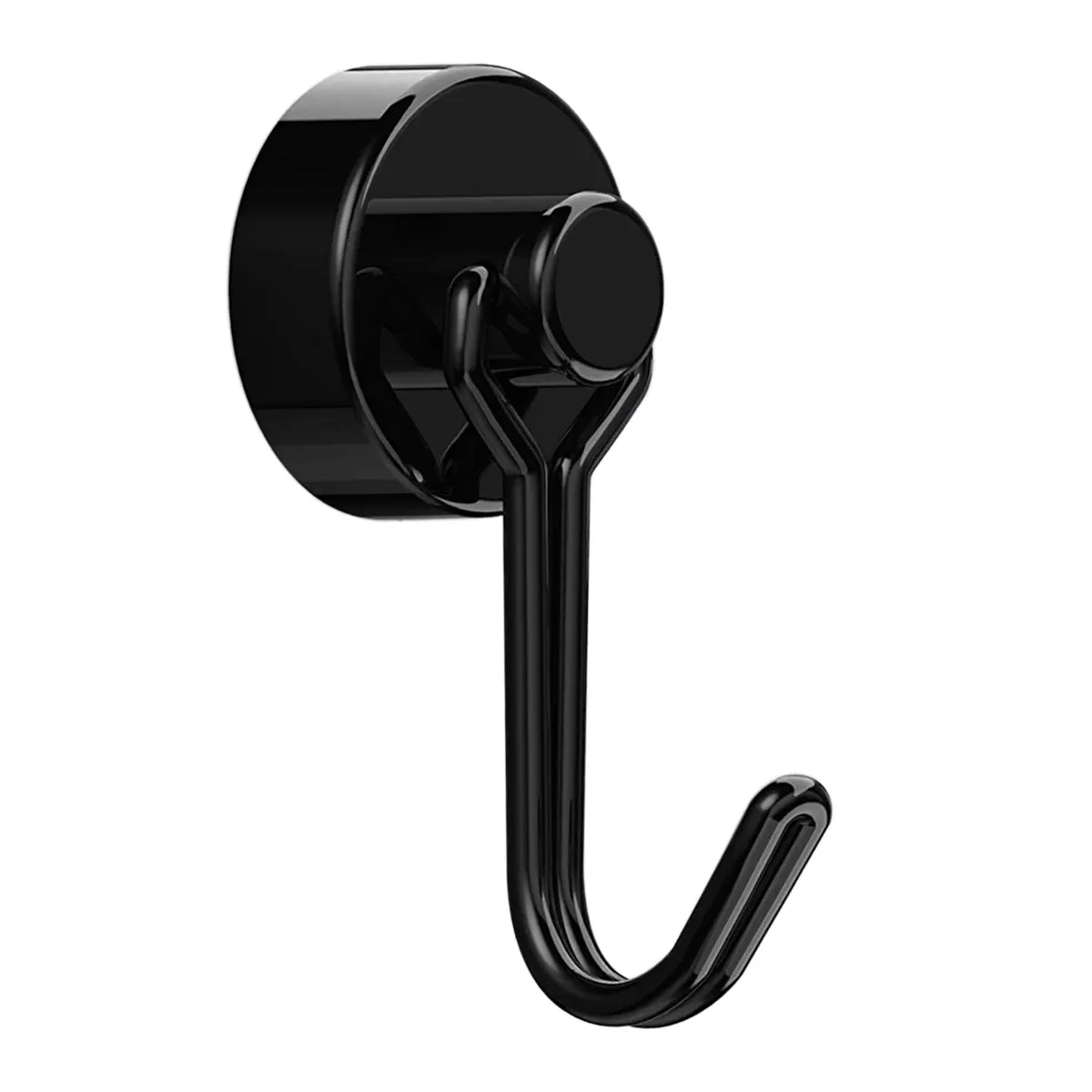Heavy Duty Magnetic Hook, Strong Neodymium Magnets Hooks for Home, Refrigerator, Grill, Kitchen, Multi-Purpose Black Key Holder