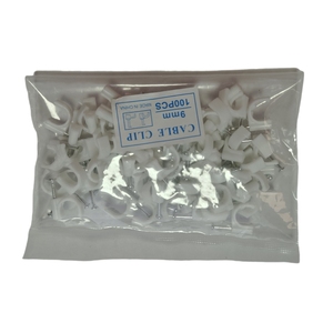 Clips de <span class=keywords><strong>Cable</strong></span> de <span class=keywords><strong>pared</strong></span> de plástico blanco, Clip de clavo plano redondo de 9mm, accesorios de cableado eléctrico, grapa de <span class=keywords><strong>Cable</strong></span> - Product Image 6