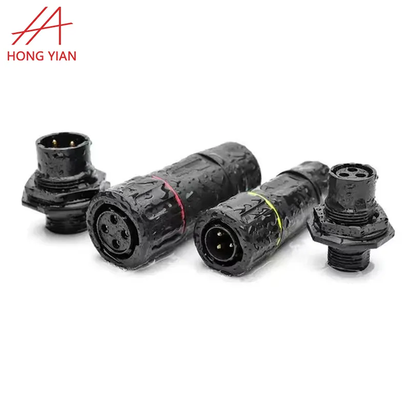 Plug-in Type Or Panel Mounting 2 3 4 5 6 7 8 9Pins Electrical round IP67 IP68 Male Female Waterproof Connector Cable