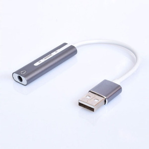 Tầm nhìn nhôm 7.1CH USB để 2in1 Microphone + cáp tai nghe Adapter - Product Image 2