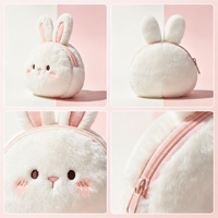 Porte-monnaie en peluche personnalisé, adorable lapin en peluche, sac en peluche, fabrication de peluches sur mesure