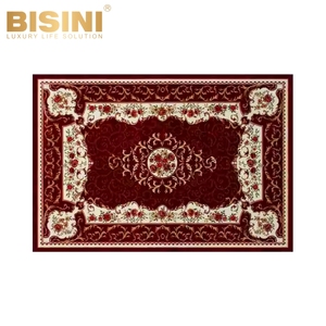 Alfombra de área rosa con flores estampadas de estilo europeo, Alfombra de mezcla de lana de pila alta para habitación de niñas, rectángulo tejido resistente al deslizamiento - Product Image 2