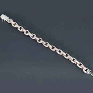 Luxury Moissanite Iced Cuban Link Bracelet 925 Sterling Silver Plated Hip Hop Style Trendy Chain Jewelry Gift for <b>Men</b> - Product Image 2