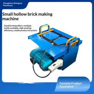 Máquina pequeña para fabricar ladrillos huecos de hormigón sin horneado con bomba de motor y motor eléctrico - Alta productividad 13M/H, fácil mantenimiento - Product Image 1