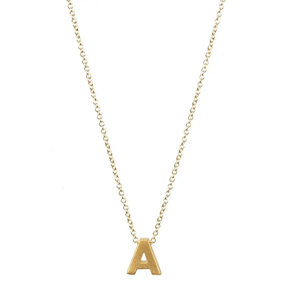 14K Gold Tiny Disk Hammered Pendant Necklace Personalized A-Z Initial Letter Engraved Monogram Coin Disc Necklace