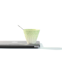 Ensemble de tasses à café en céramique pour latte, avec petit seau suspendu détachable, fait main, couleur unie, design minimaliste, nouveau style extérieur résistant au vent