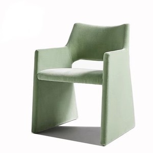 Fauteuil de canapé d'appoint rembourré en velours moderne chaise de loisirs à dossier haut mobilier en tissu confortable pour salon maison hôtel - Product Image 3