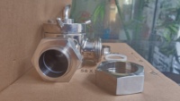 Válvula de Compuerta Sanitaria Manual de Tres Vías SMS de Acero Inoxidable SS316L de Alta Calidad, Ø25.4MM (1 Pulgada), Fabricada en China
