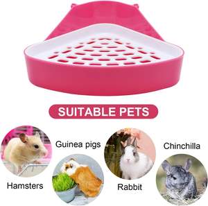 Toilette lapin coin litière pot de toilette pour animaux de compagnie pour cochons d'inde Hamster <span class=keywords><strong>furet</strong></span> lapin petit Animal Chinchilla litière - Product Image 3