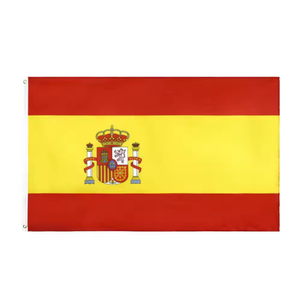 Bandera de España Personalizada de 3x5 pies, de una sola cara, colores brillantes, poliéster, con 2 ojales, adecuada para decoración exterior del hogar - Product Image 1