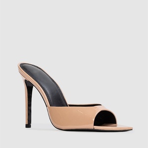 Giày cao gót nữ, dép quai hậu, giày mules, giày cưới cổ điển, mũi mở, giày vuông, giày gợi cảm, chất liệu PVC, da, cao su, đế platform - Product Image 2