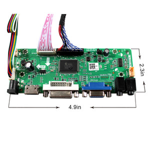 Lcd Controller Board Economical Universal Control Board Vga Dvi Lvds Lcd Main Board for 24Inch 1920X360 Strip Bar Screen - Product Image 2