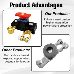 <span class=keywords><strong>12V</strong></span> ミニサーキットブレーカー 200A 純銅製 手動復帰式 電源遮断器 漏電保護 車 トラック キャンピングカー ボート用 - Product Image 5
