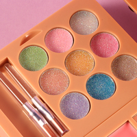 Palette de maquillage personnalisée végane, bio, sans cruauté, haute qualité, pour les yeux, vente en gros, multi-chrome, mat et pailleté