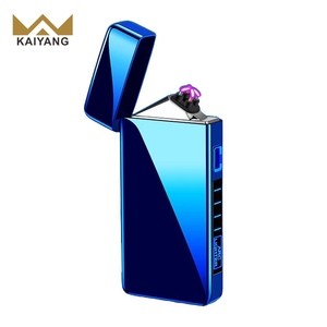 Encendedor eléctrico de Metal a prueba de viento, mechero electrónico recargable por USB de Plasma de humo, tubo de doble arco, novedad - Product Image 2