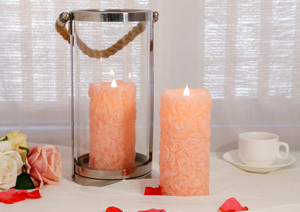 Bougie de décoration de mariage rose rose en forme de <span class=keywords><strong>boule</strong></span> led bougies de <span class=keywords><strong>cire</strong></span> à distance bougie led vacillante - Product Image 3