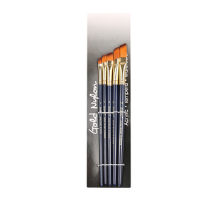 Juego de 5 Pinceles <span class=keywords><strong>Giorgione</strong></span>, Forma Angular, Pelo Sintético de Nailon, Mango de Madera con Bolsa de PVC - Product Image 6
