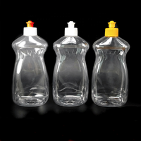 Bouteilles de détergent à vaisselle vides en PET transparent de 500 ml à bouchon à vis, idéales pour la cuisine - Prix abordable