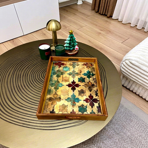 Plateau en bois de rangement, meilleure qualité, best-seller, durable, écologique, pour servir, décoratif, pour la maison, la cuisine, design et style - Product Image 1