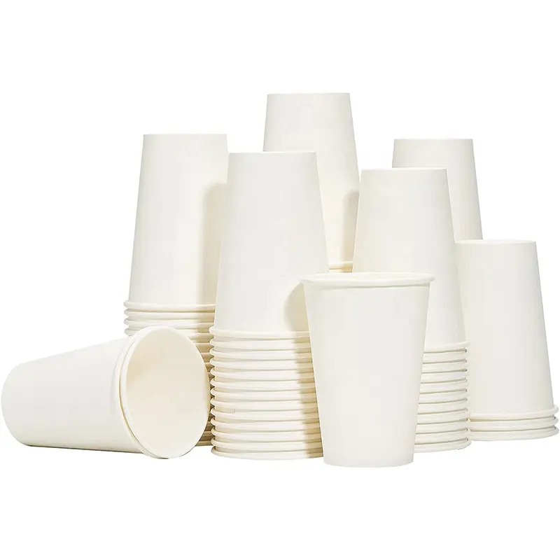 Tazza di carta bianca usa e getta del più grande produttore della cina tazze da caffè in carta da 8 once 12 once
