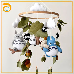 Móvil de Fieltro con Forma de <span class=keywords><strong>Chinchilla</strong></span> de Hayao Miyazaki, Móvil para Cuna de Bebé, Móvil Musical Hecho a Mano para Bebé - Product Image 4