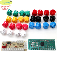 Kit 2 joueurs pour zéro latence, encodeur USB Mando, PC Raspberry Pi, bouton poussoir SANWA, joystick en métal et plastique