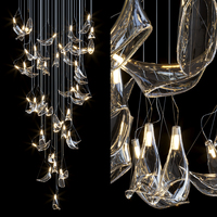 Long lustre moderne suspendu nouveau produit décoration résidentielle luxe cristal hôtel hall escalier lustre moderne
