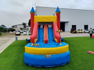 <span class=keywords><strong>Castillo</strong></span> Inflable Comercial con Tobogán, de PVC, para Uso <span class=keywords><strong>en</strong></span> Interiores y Exteriores, Ideal para Fiestas Infantiles y Alquiler - Product Image 2