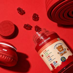 Gommes multivitaminées pour enfants saveur fraise, 21 vitamines et minéraux essentiels, stimulant immunitaire, soutien osseux, véganes, 30 unités - Product Image 4